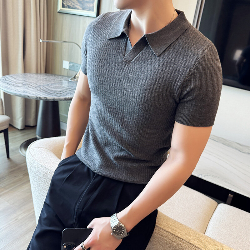 Men Formal Wear Shop - Erkek Slim Fit Polo Yaka Jakarlı