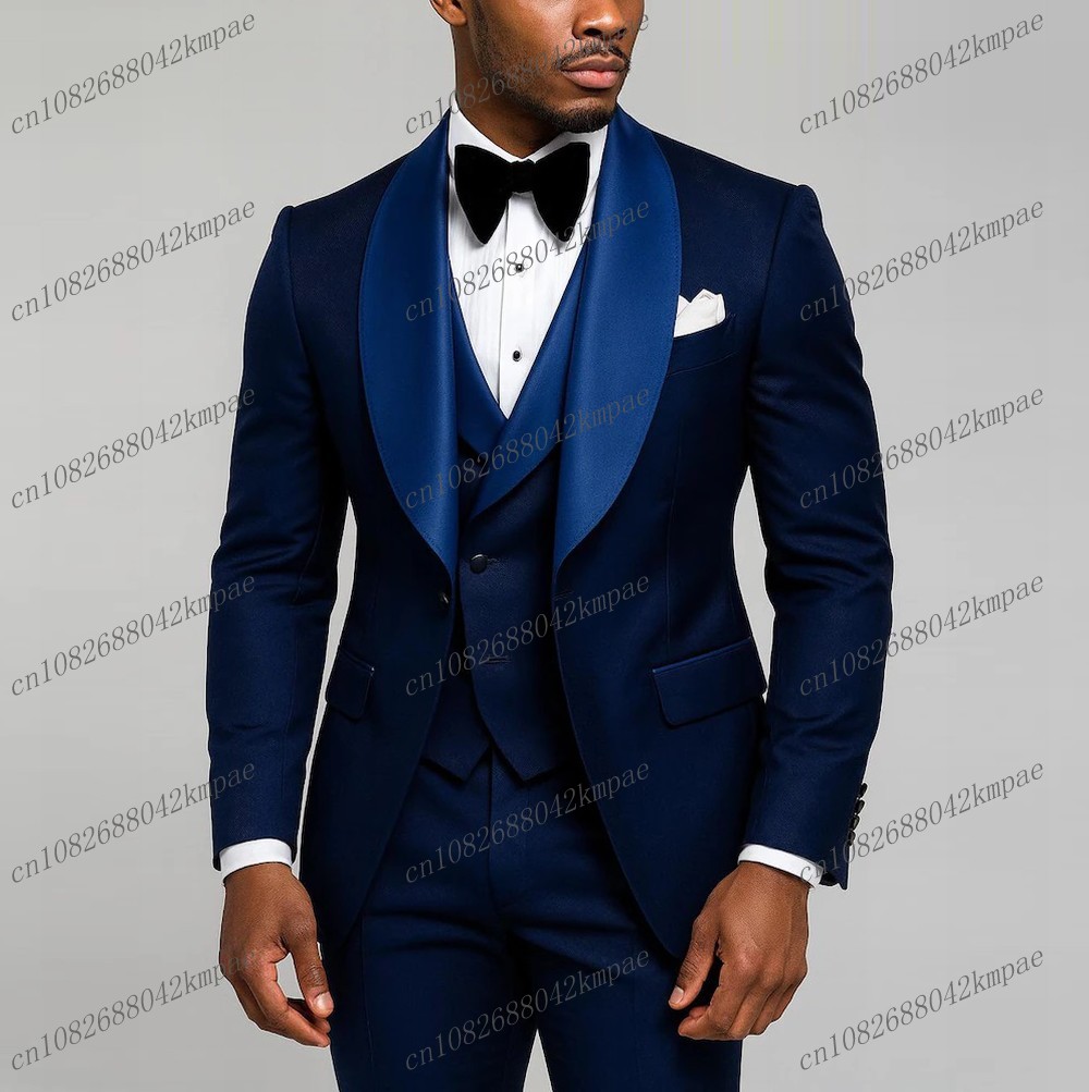 Men Formal Wear Wedding - Yeni Lacivert Resmi Erkek Takımı Damat