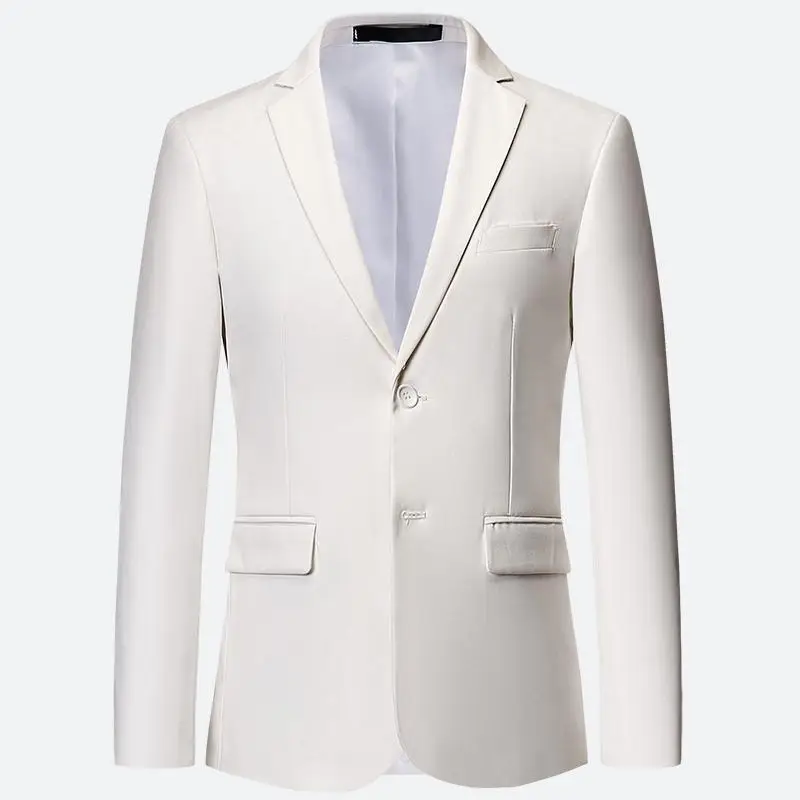 Korean Men Formal Wear - Erkekler Beyaz Resmi Ceketler İki Düğme