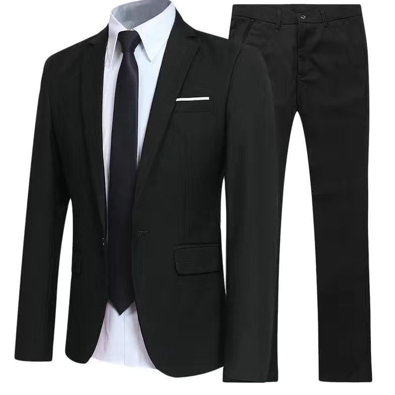 Korean Men Formal Wear - Erkek Tee-Piece Takım Elbise Slim Fit