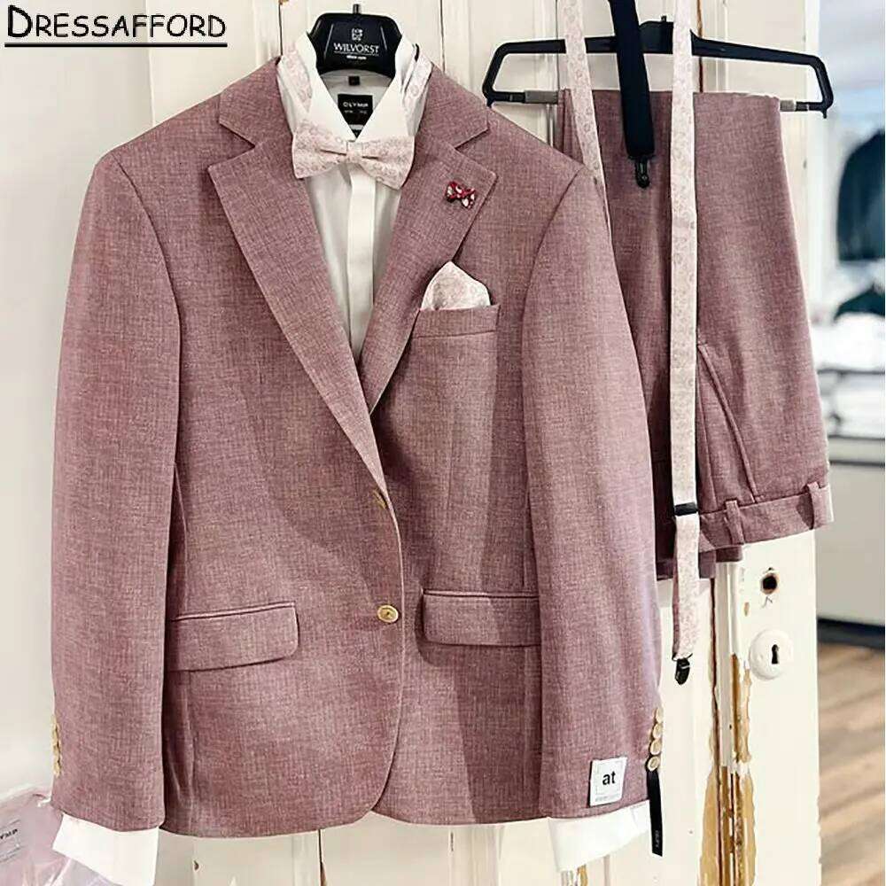 Men Formal Wear Pink - Pembe Resmi Düğün Takımları Erkek İş