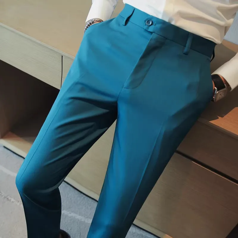 Men Formal Wear Shop - Pop Erkekler Katı düğün elbisesi Pantolon