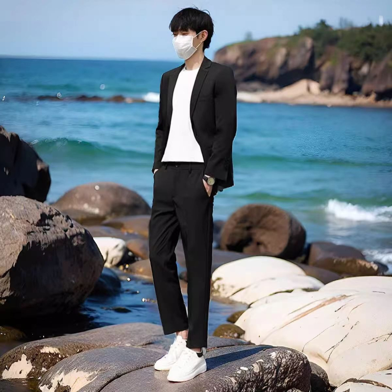 Korean Men Formal Wear - Erkek Hafif Yazlık Takım Elbise Seti