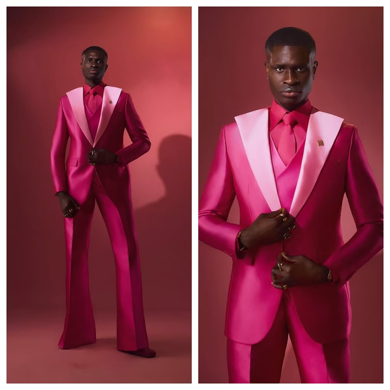Pembe Kırmızı Erkek Takım Elbi - Men Formal Wear Pink incelemesi ve fiyatı