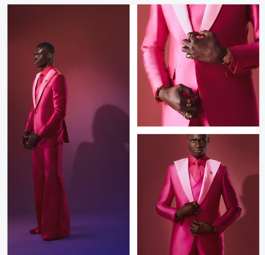Pembe Kırmızı Erkek Takım Elbi - Men Formal Wear Pink incelemesi ve fiyatı