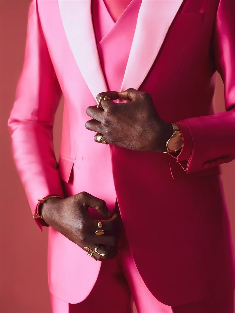 Pembe Kırmızı Erkek Takım Elbi - Men Formal Wear Pink incelemesi ve fiyatı