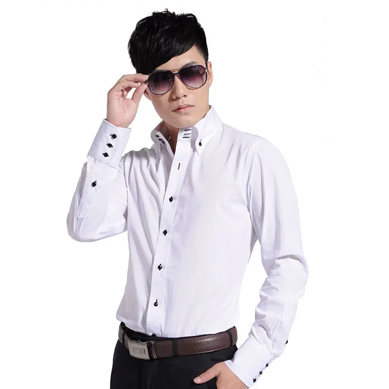 Erkekler için Elbise Gömlek Dü - Korean Men Formal Wear incelemesi ve fiyatı