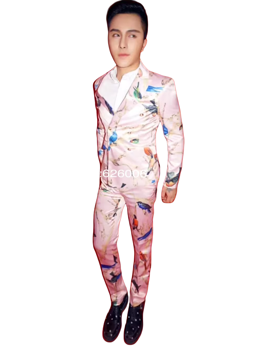 Erkek Moda Çiçek Pembe Kuşlar  - Men Formal Wear Pink incelemesi ve fiyatı