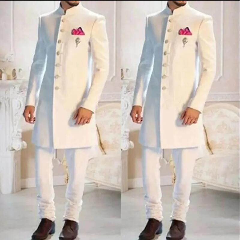 Yeni Klasik Beyaz Erkek Takımı - Men Formal Wear Indian incelemesi ve fiyatı