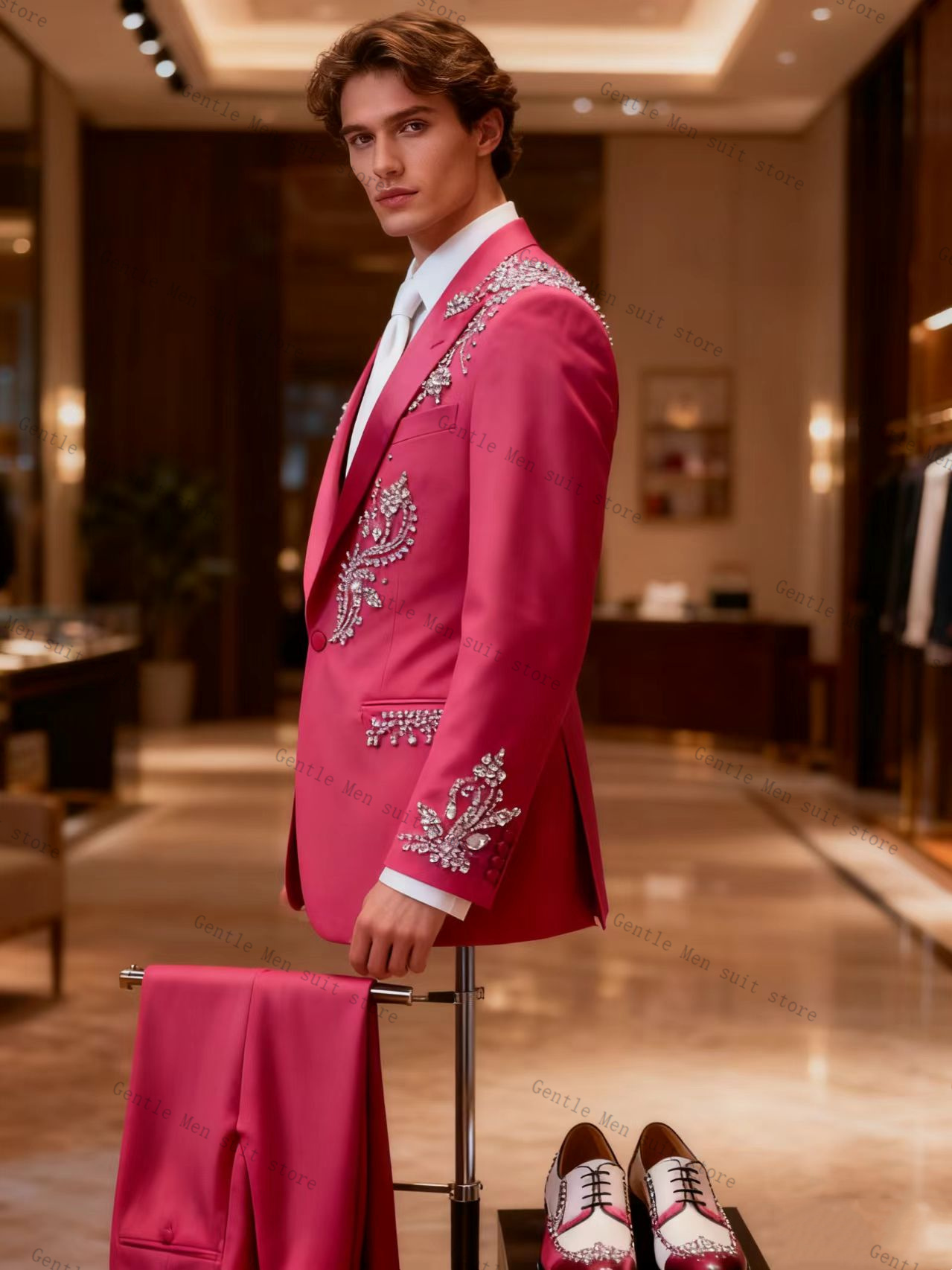 Pembe Erkek Takım Elbise Seti  - Men Formal Wear Pink incelemesi ve fiyatı