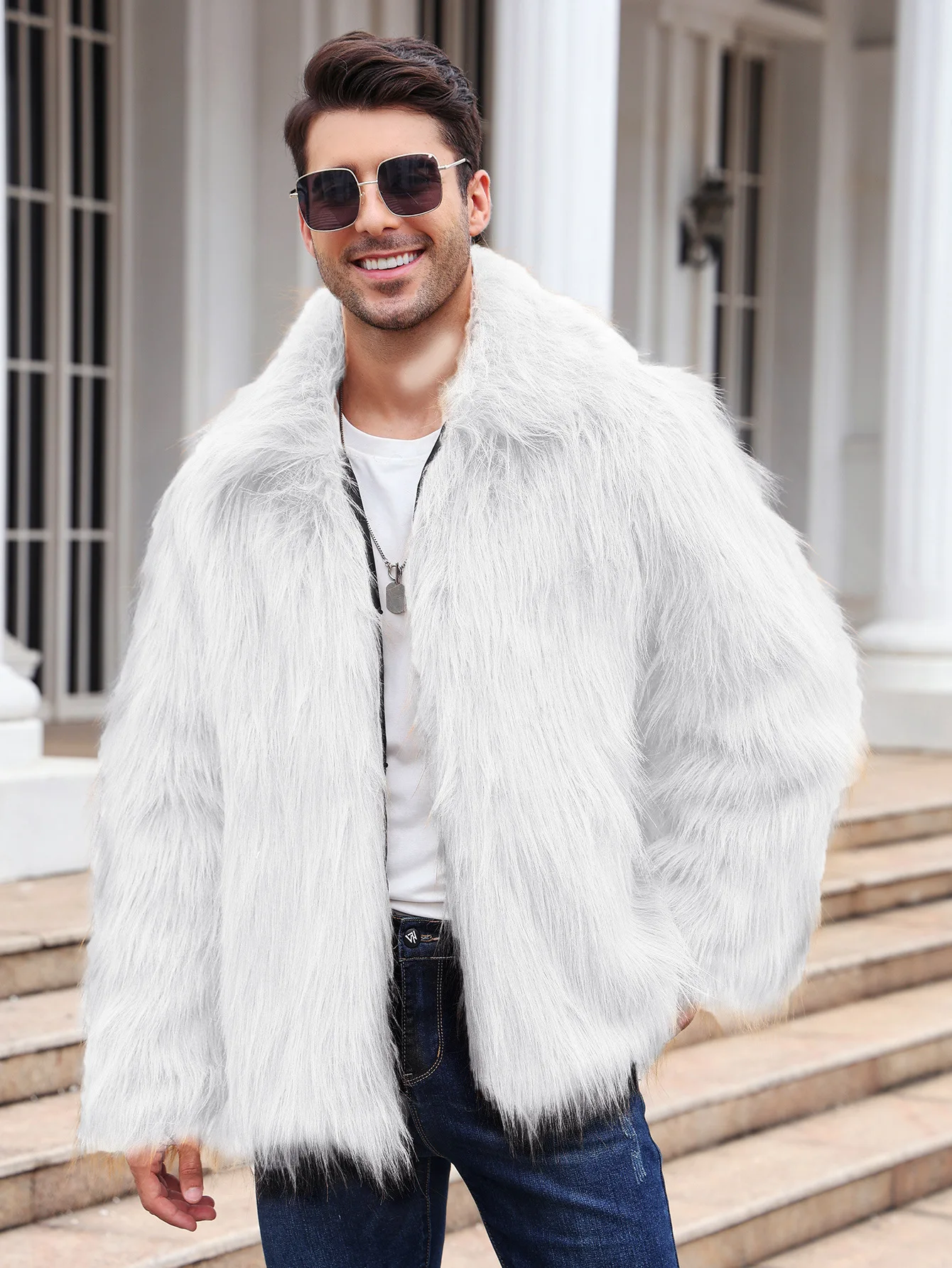 Erkekler Sahte Tilki Kürk Ceke - Men Formal Wear Coat incelemesi ve fiyatı