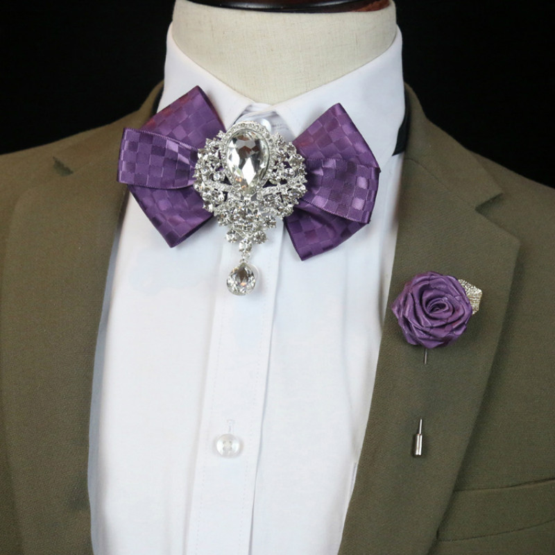 Erkek düğün suni elmas papyon  - Korean Men Formal Wear incelemesi ve fiyatı