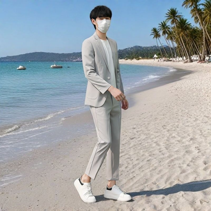 Erkek Hafif Yazlık Takım Elbis - Korean Men Formal Wear incelemesi ve fiyatı