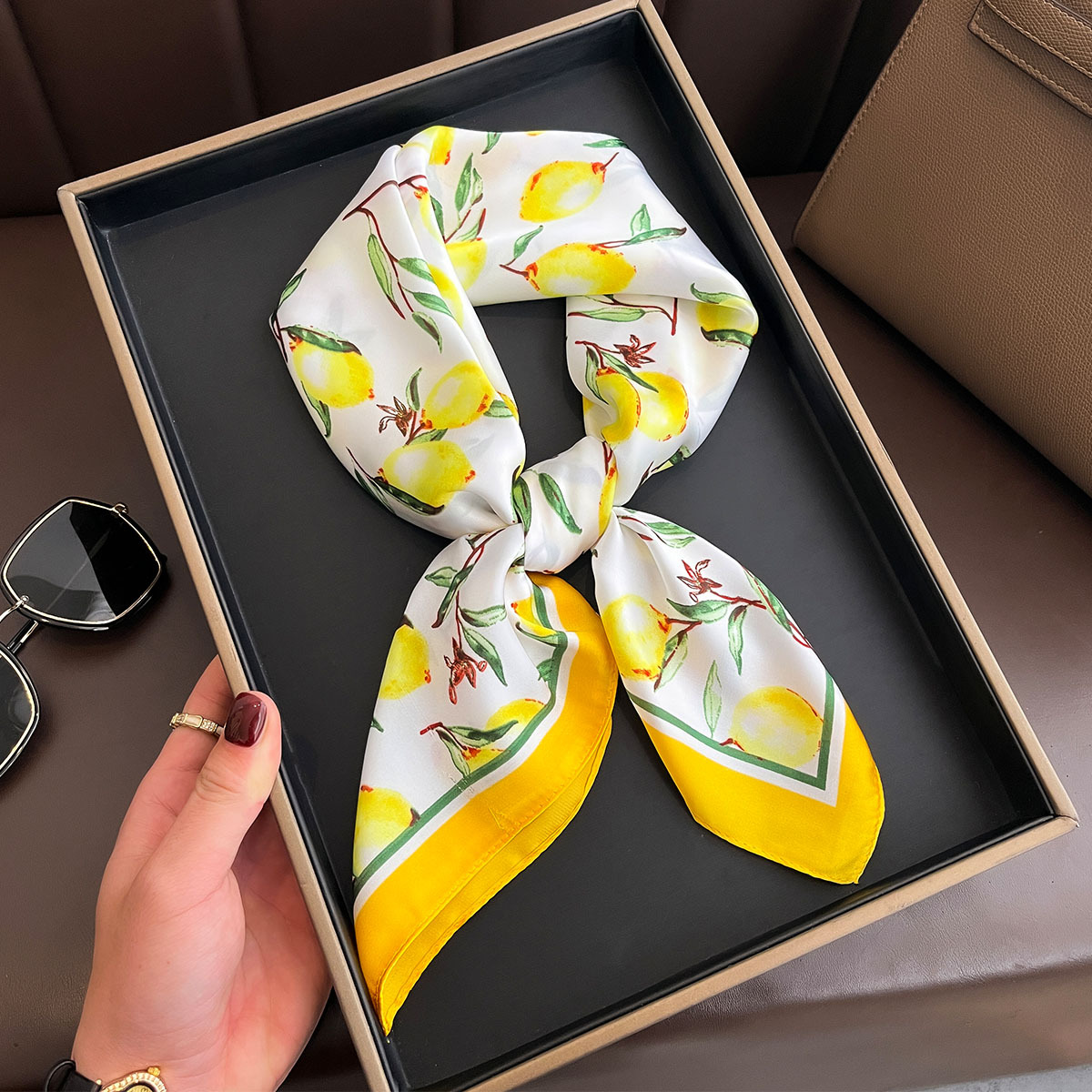 2025 yeni sarı limon baskı kar - Silk Tie Woven incelemesi ve fiyatı